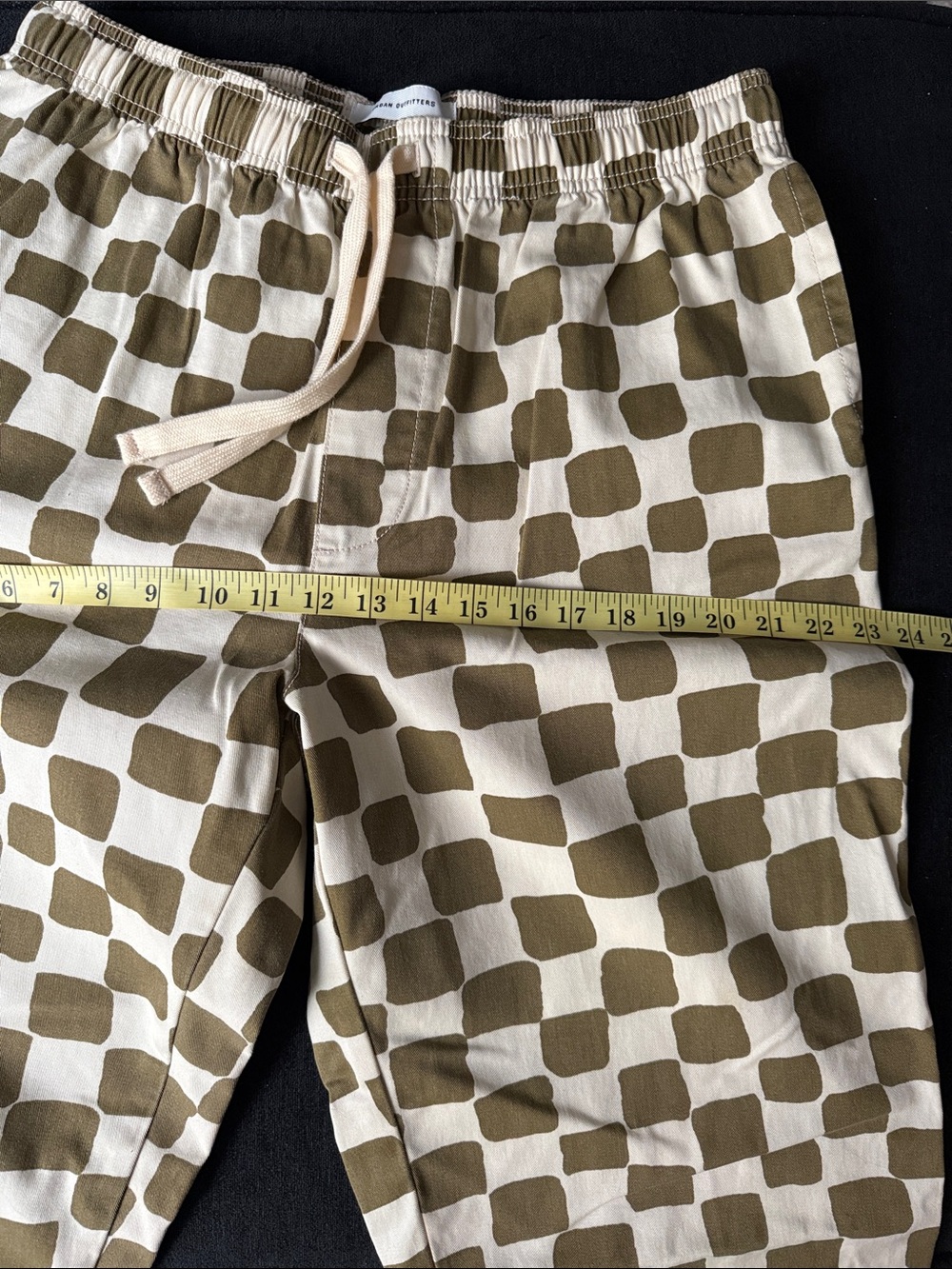 Urban Outfitters Olive and Cream Checkerboard mens pants size Large - Picture 7 of 11